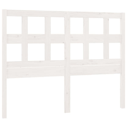 Testiera per Letto Bianca 145,5x4x100 cm Legno Massello di Pino