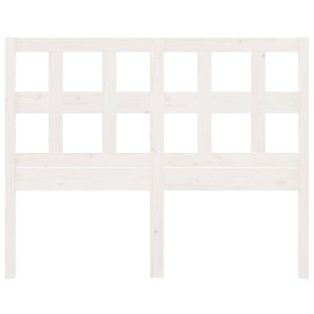 Testiera per Letto Bianca 145,5x4x100 cm Legno Massello di Pino