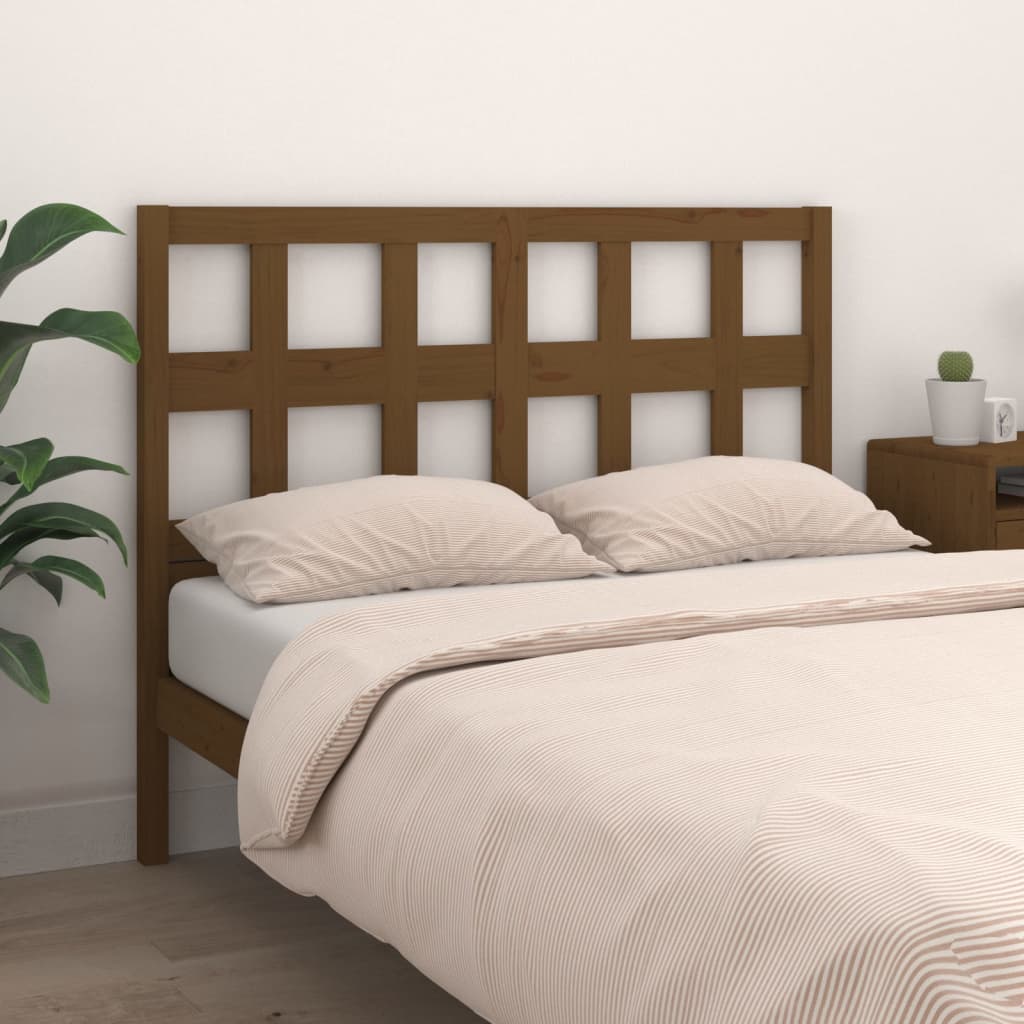 Testiera per Letto Marrone ambra 145,5x4x100cm in Pino Massello