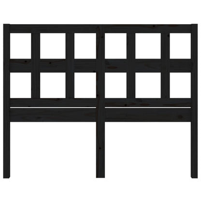 Testiera per Letto Nera 155,5x4x100 cm Legno Massello di Pino