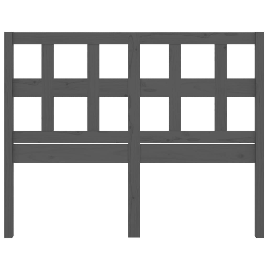 Testiera per Letto Grigia 165,5x4x100 cm Legno Massello di Pino