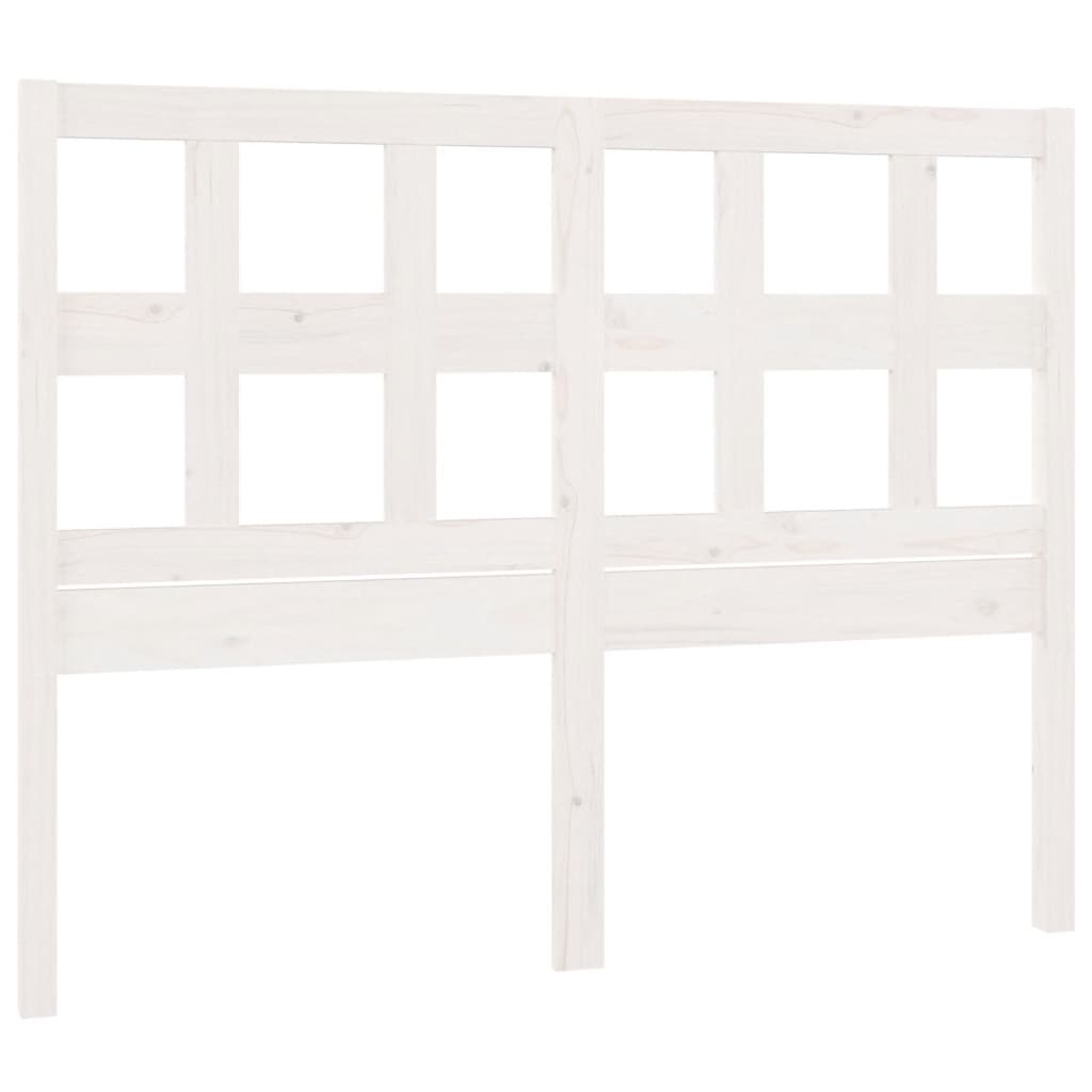 Testiera per Letto Bianca 205,5x4x100 cm Legno Massello di Pino
