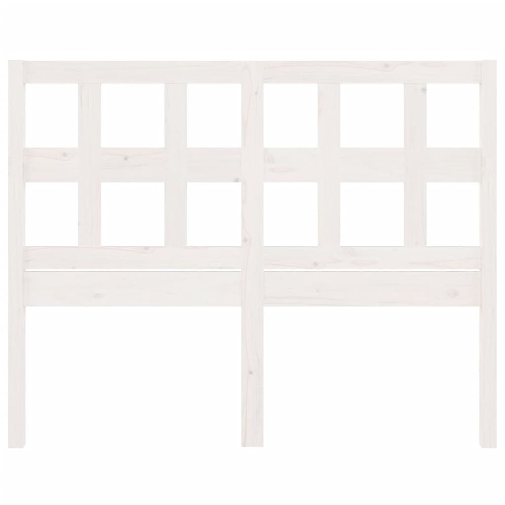 Testiera per Letto Bianca 205,5x4x100 cm Legno Massello di Pino
