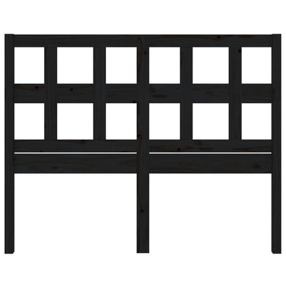 Testiera per Letto Nera 205,5x4x100cm in Legno Massello di Pino