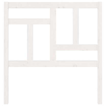 Testiera per Letto Bianca 95,5x4x100 cm Legno Massello di Pino
