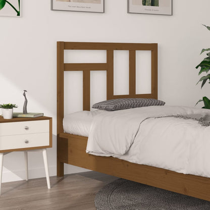 Testiera per Letto ambra 95,5x4x100cm in Legno Massello di Pino