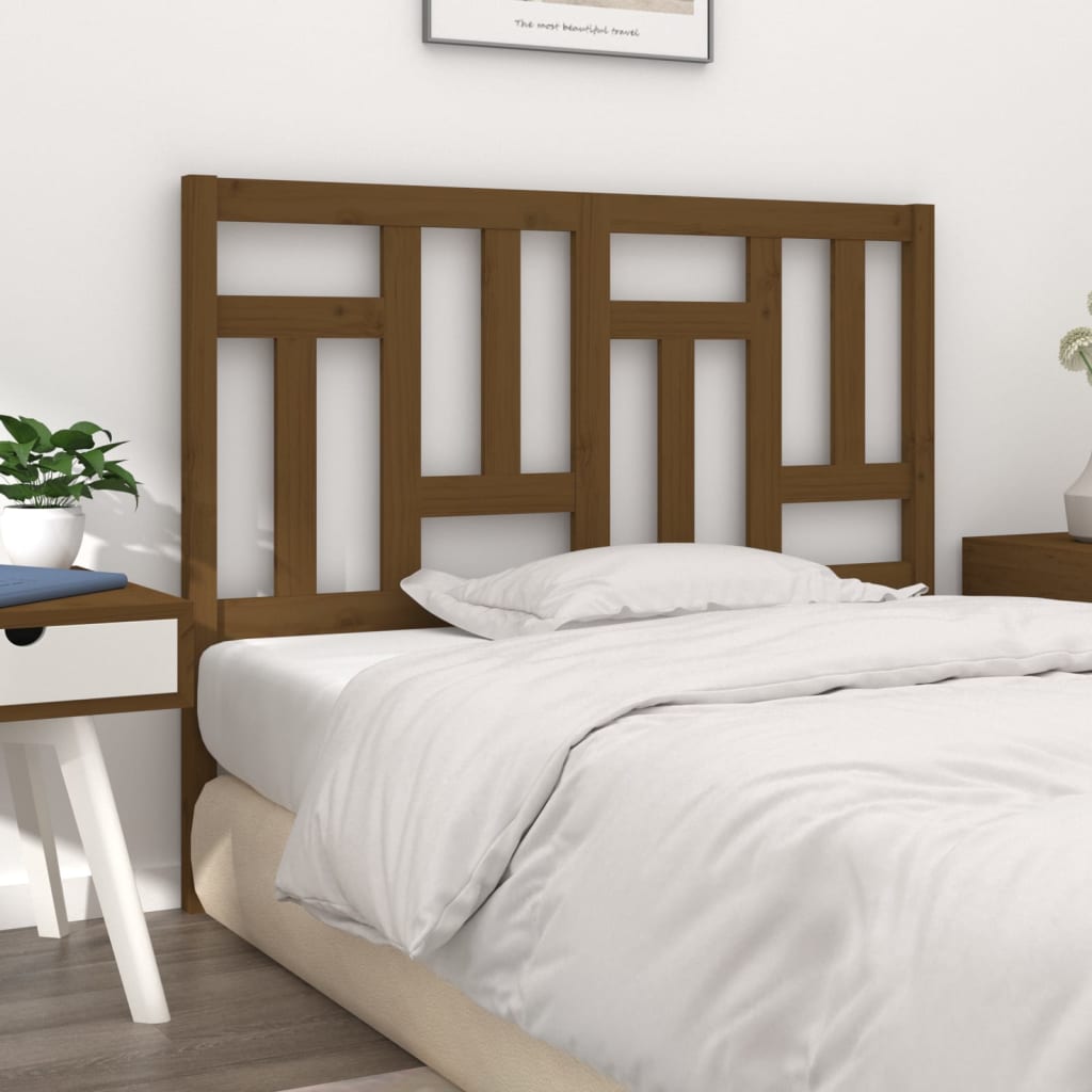 Testiera per Letto ambra 125,5x4x100 cm Legno Massello di Pino