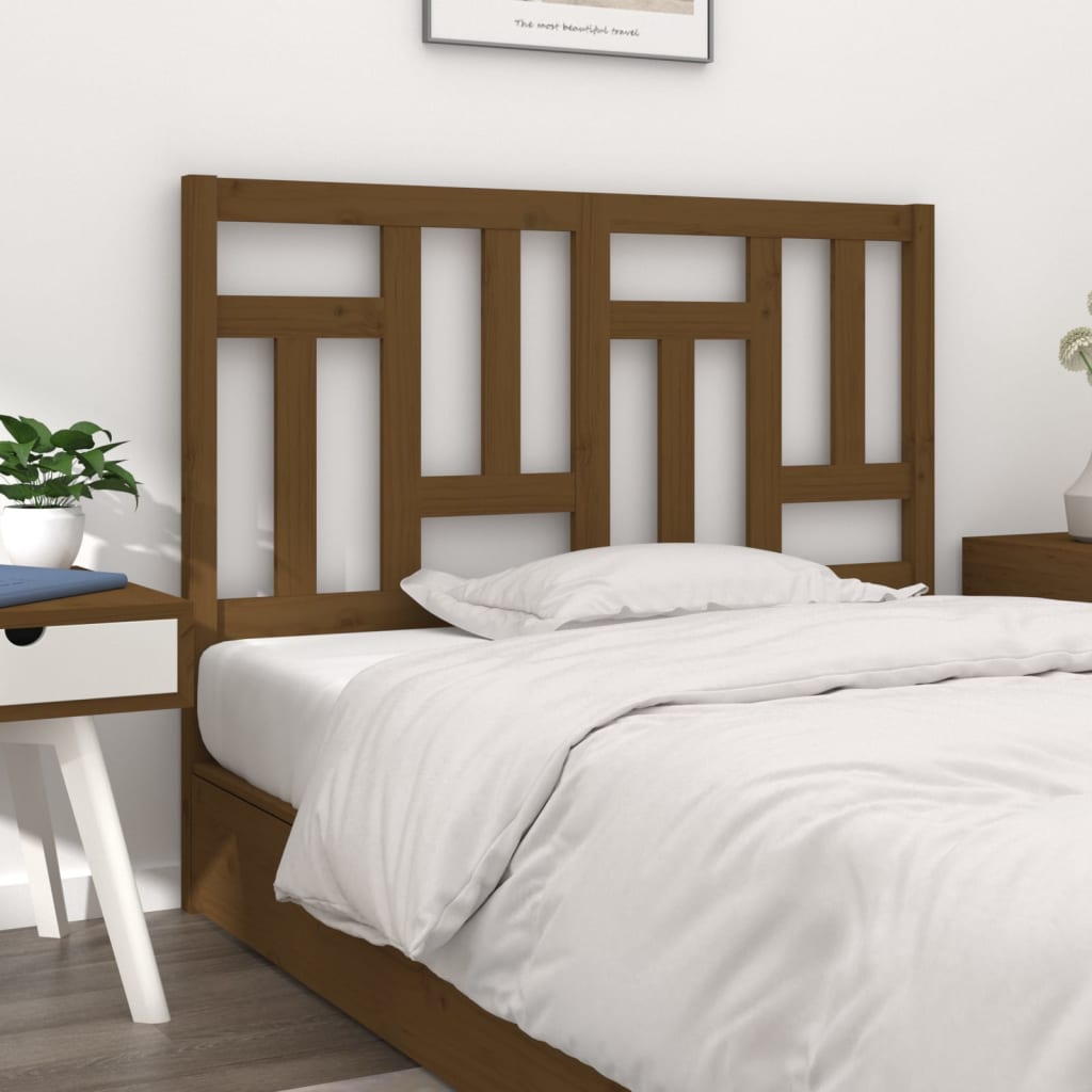 Testiera per Letto ambra 125,5x4x100 cm Legno Massello di Pino