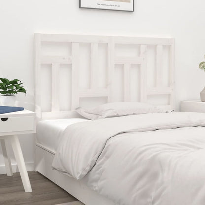 Testiera per Letto Bianca 140,5x4x100 cm Legno Massello di Pino
