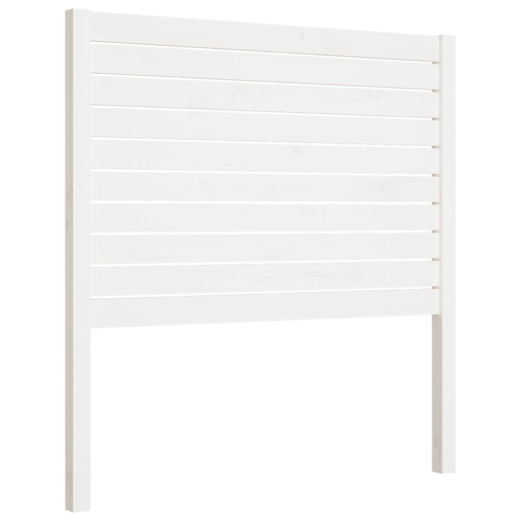 Testiera per Letto Bianca 81x4x100 cm in Legno Massello di Pino