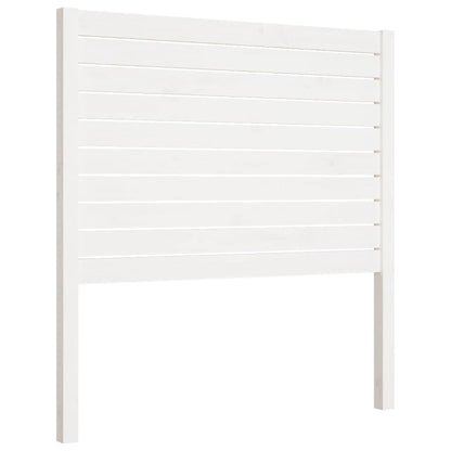 Testiera per Letto Bianca 81x4x100 cm in Legno Massello di Pino