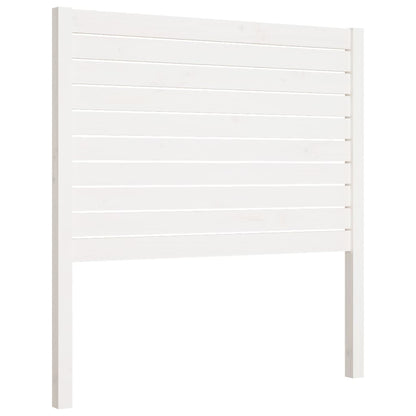 Testiera per Letto Bianca 106x4x100cm in Legno Massello di Pino
