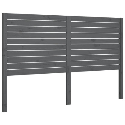 Testiera per Letto Grigia 126x4x100cm in Legno Massello di Pino
