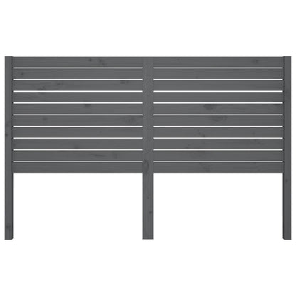 Testiera per Letto Grigia 126x4x100cm in Legno Massello di Pino