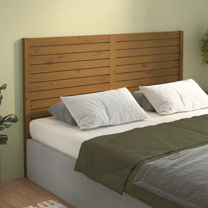 Testiera per Letto ambra 126x4x100 cm in Legno Massello di Pino