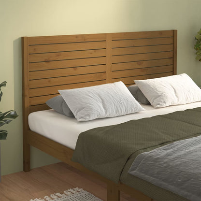 Testiera per Letto ambra 126x4x100 cm in Legno Massello di Pino