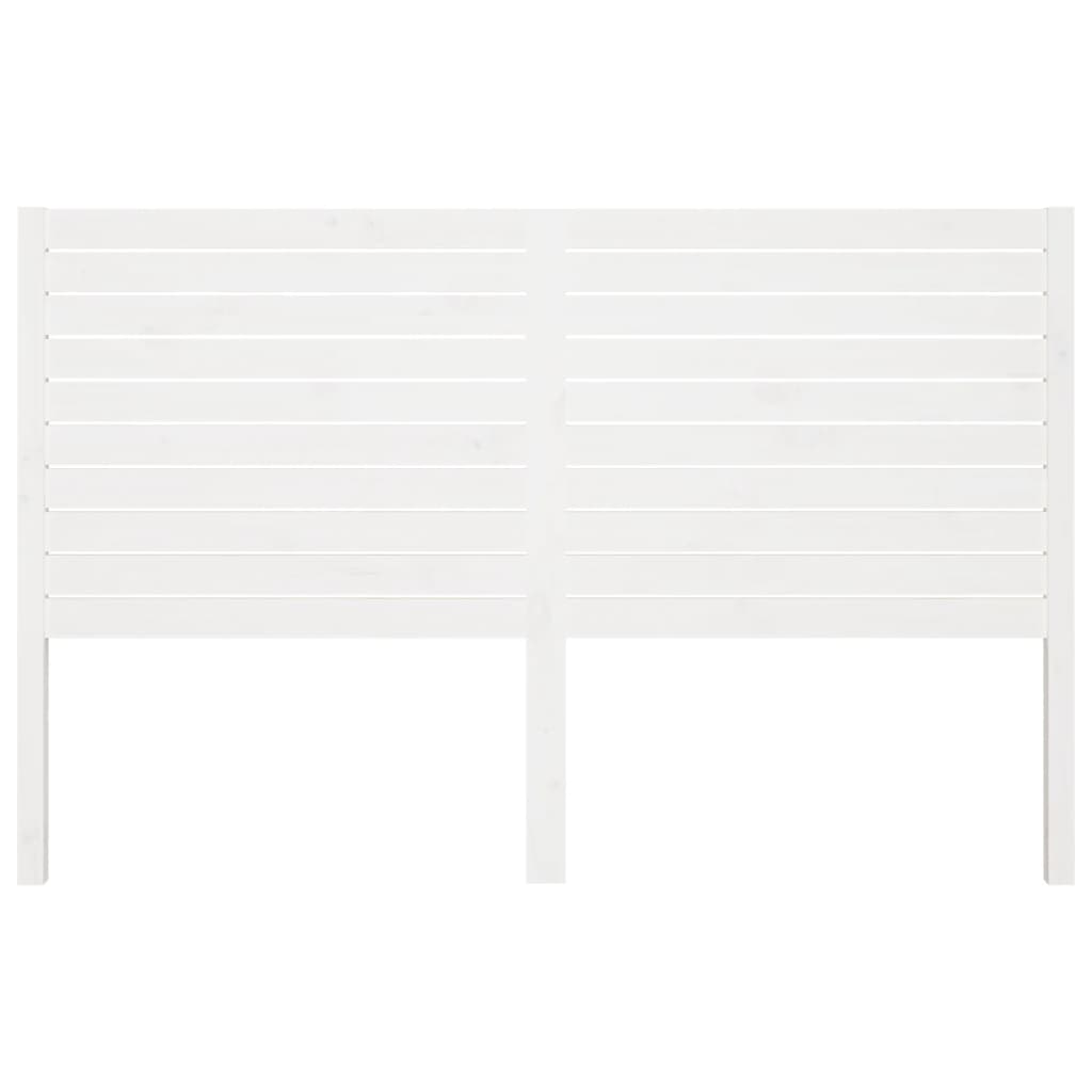 Testiera per Letto Bianca 206x4x100 cm Legno Massello di Pino