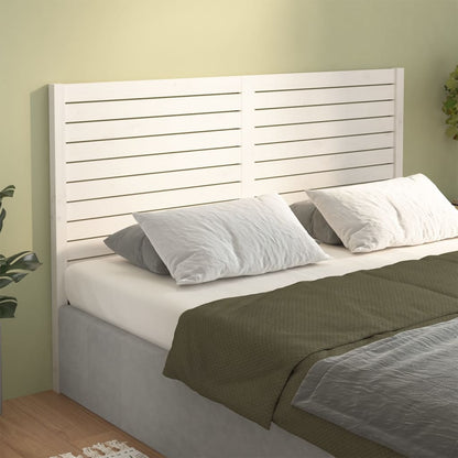 Testiera per Letto Bianca 206x4x100 cm Legno Massello di Pino