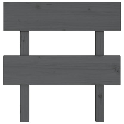 Testiera per Letto Grigia 93,5x3x81cm in Legno Massello di Pino