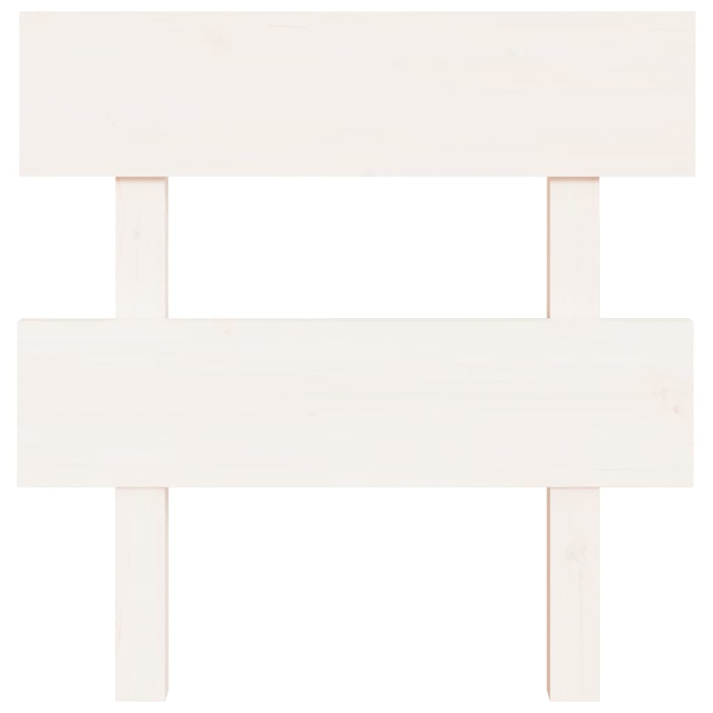 Testiera per Letto Bianca 103,5x3x81 cm Legno Massello di Pino