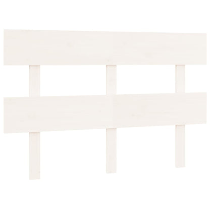 Testiera per Letto Bianca 138x3x81 cm in Legno Massello di Pino
