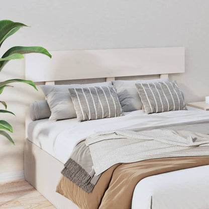 Testiera per Letto Bianca 138x3x81 cm in Legno Massello di Pino