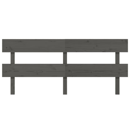 Testiera per Letto Grigia 184x3x81 cm in Legno Massello di Pino