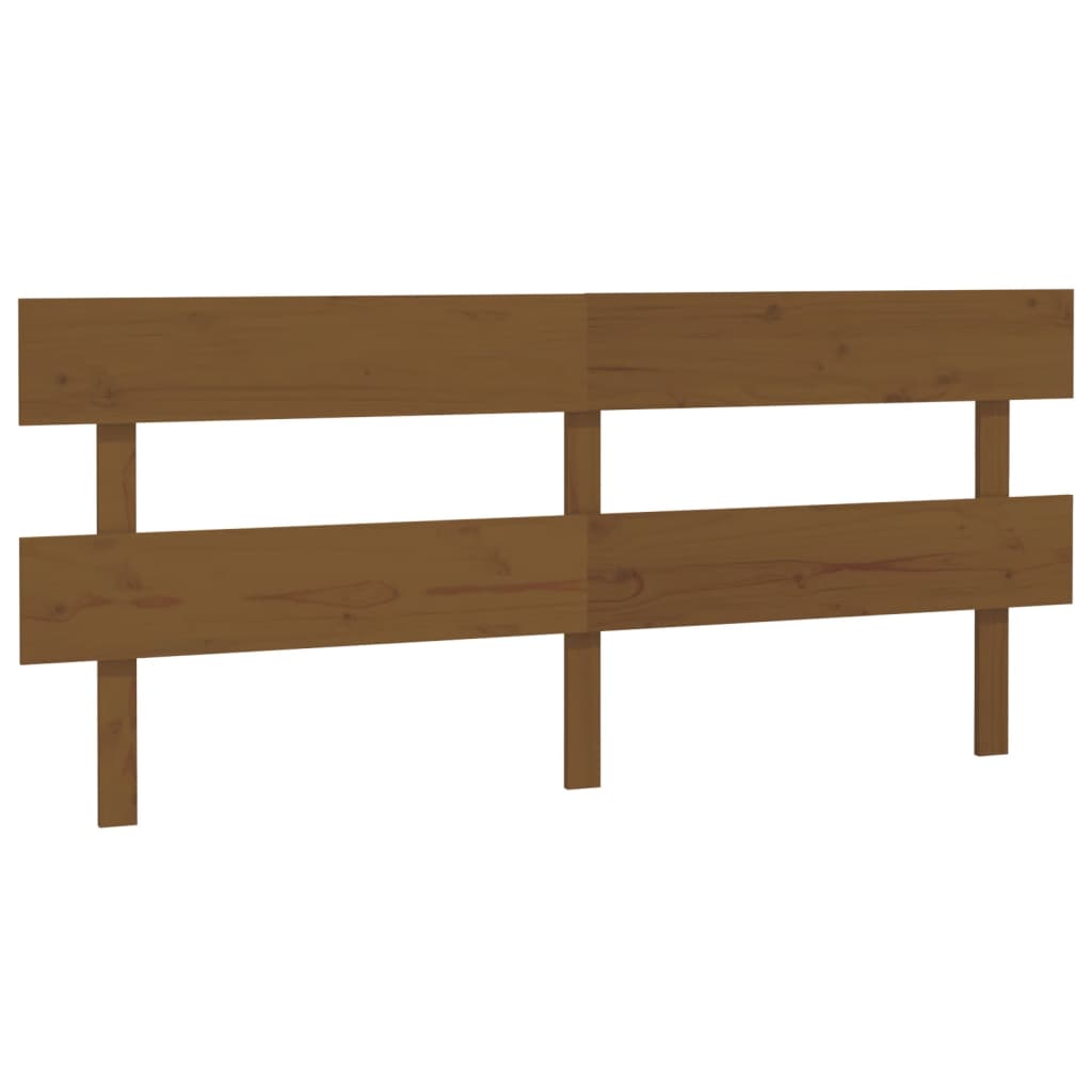 Testiera per Letto ambra 204x3x81 cm in Legno Massello di Pino