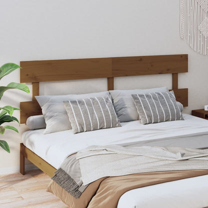Testiera per Letto ambra 204x3x81 cm in Legno Massello di Pino