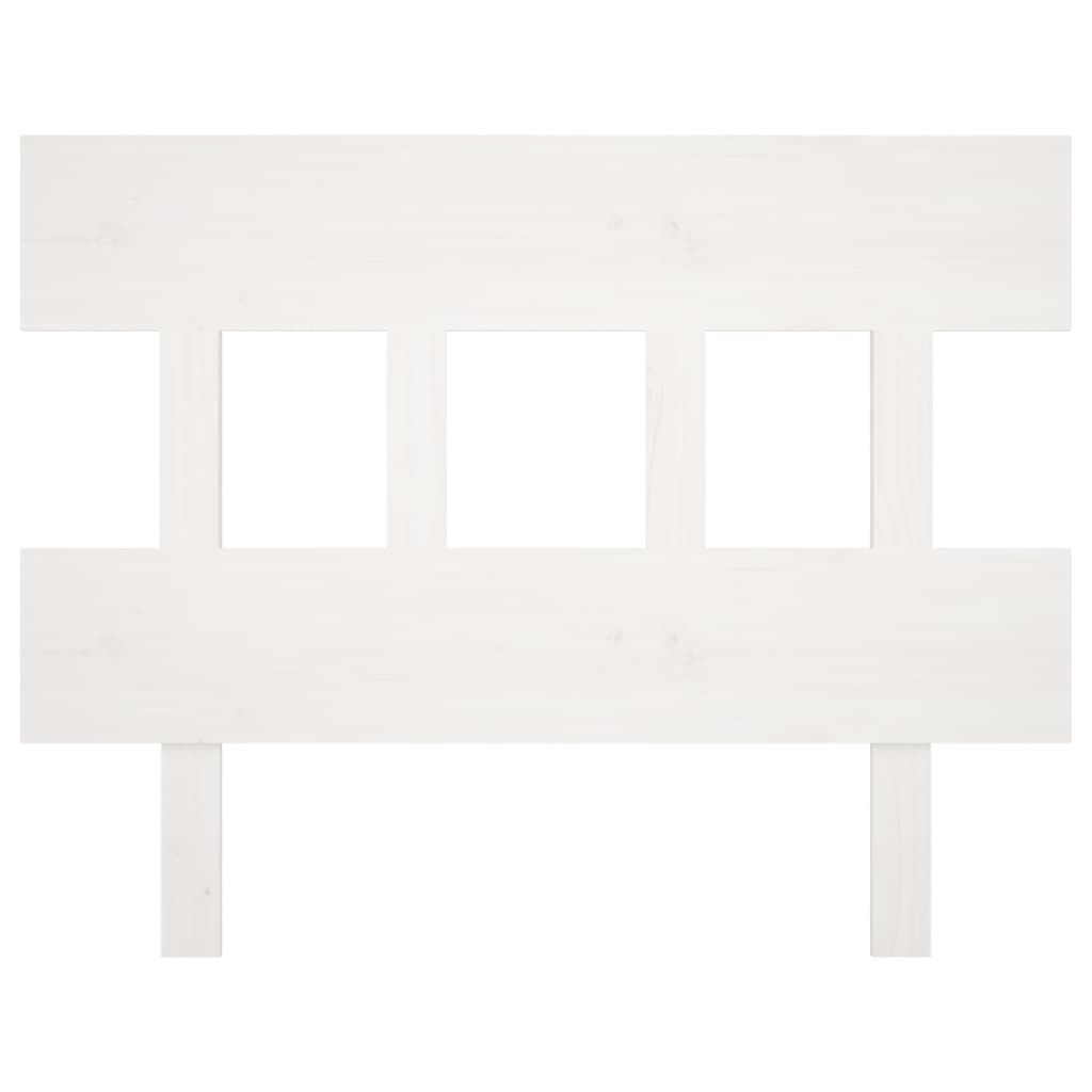 Testiera per Letto Bianca 103,5x3x81 cm Legno Massello di Pino