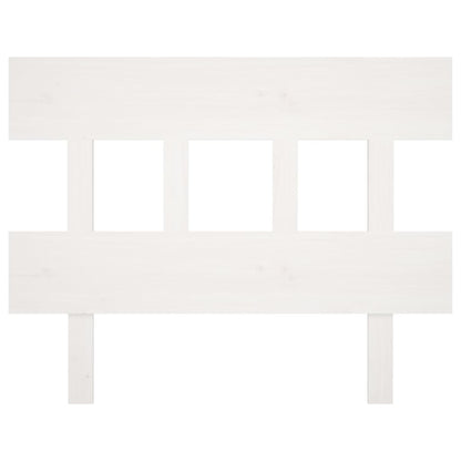 Testiera per Letto Bianca 103,5x3x81 cm Legno Massello di Pino