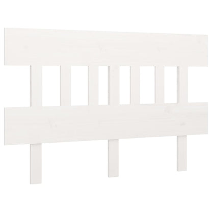 Testiera per Letto Bianca 143,5x3x81 cm Legno Massello di Pino