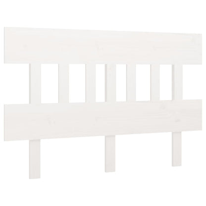 Testiera per Letto Bianca 153,5x3x81 cm Legno Massello di Pino
