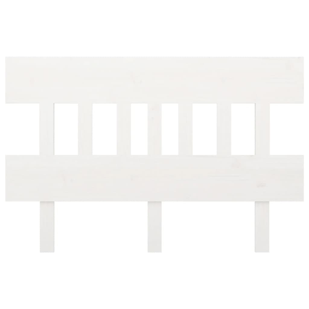 Testiera per Letto Bianca 163,5x3x81 cm Legno Massello di Pino