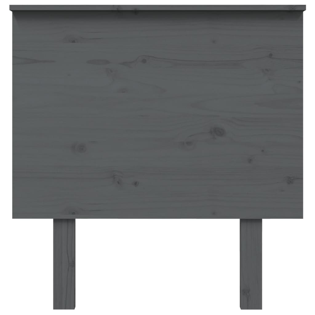 Testiera per Letto Grigia 79x6x82,5cm in Legno Massello di Pino