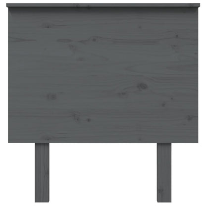 Testiera per Letto Grigia 79x6x82,5cm in Legno Massello di Pino