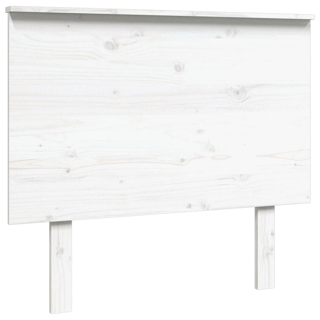 Testiera per Letto Bianca 94x6x82,5cm in Legno Massello di Pino
