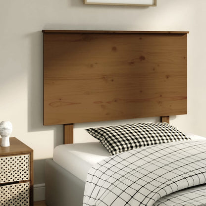 Testiera per Letto ambra 104x6x82,5cm in Legno Massello di Pino
