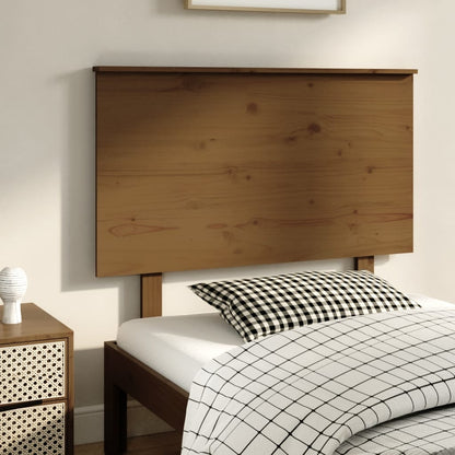 Testiera per Letto ambra 104x6x82,5cm in Legno Massello di Pino