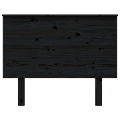 Testiera per Letto Nera 104x6x82,5 cm Legno Massello di Pino