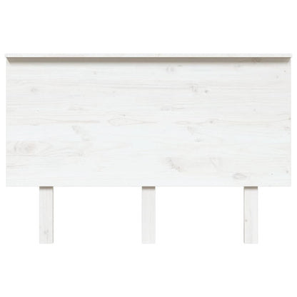 Testiera per Letto Bianca 124x6x82,5 cm Legno Massello di Pino