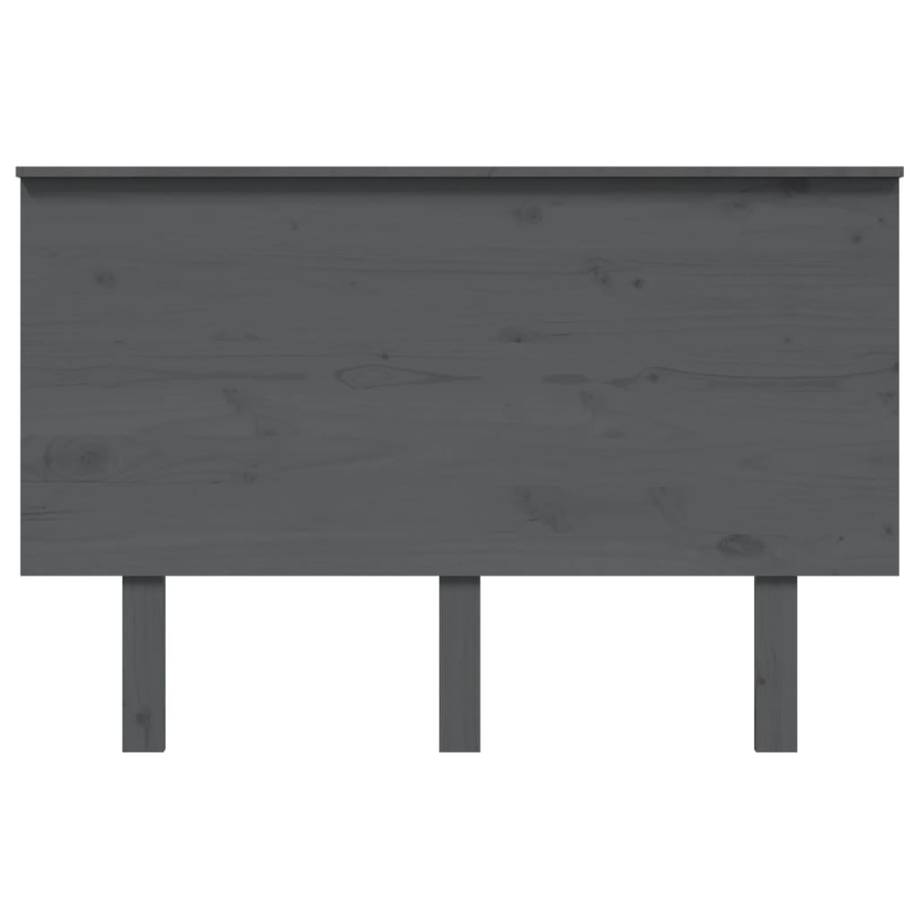 Testiera per Letto Grigia 124x6x82,5 cm Legno Massello di Pino