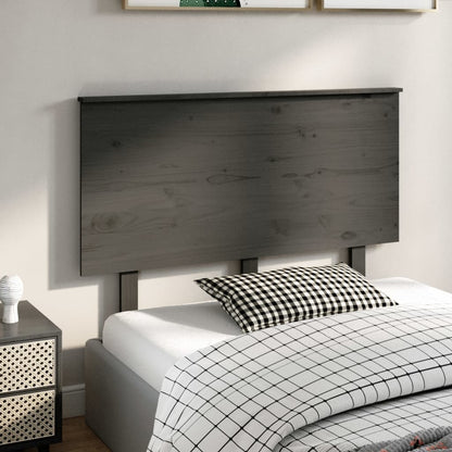 Testiera per Letto Grigia 124x6x82,5 cm Legno Massello di Pino