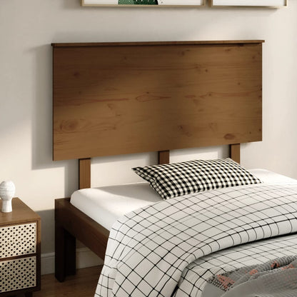 Testiera per Letto ambra 124x6x82,5cm in Legno Massello di Pino