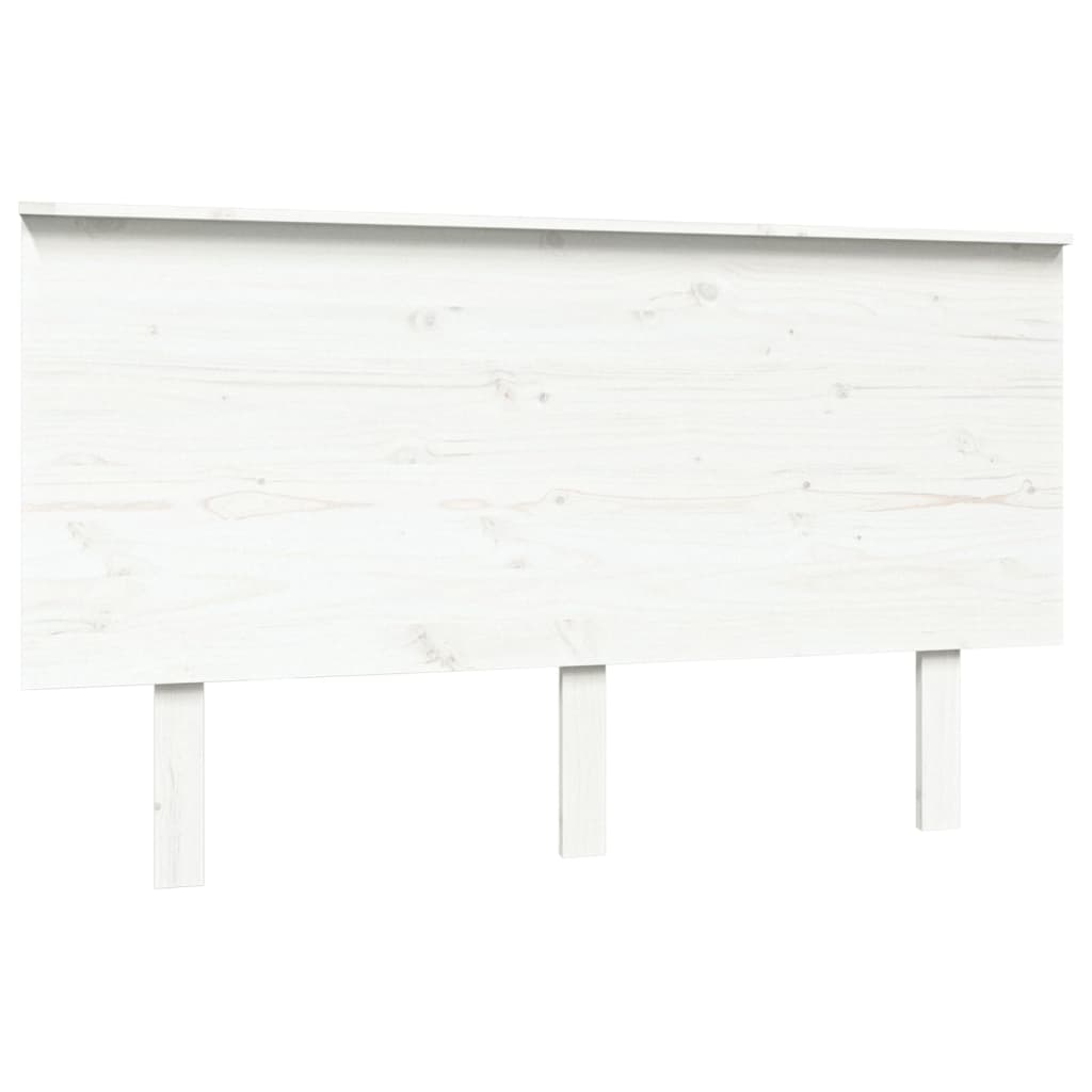 Testiera per Letto Bianca 139x6x82,5 cm Legno Massello di Pino