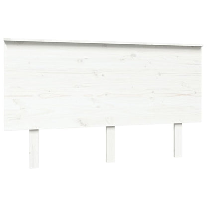 Testiera per Letto Bianca 139x6x82,5 cm Legno Massello di Pino