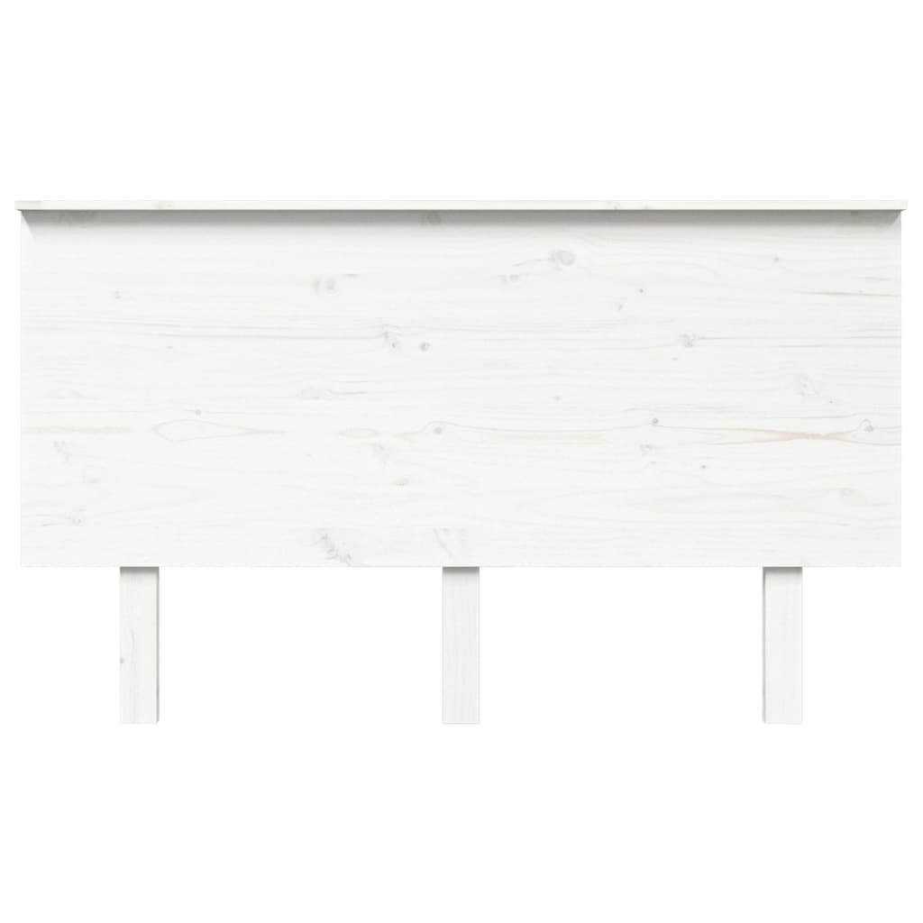 Testiera per Letto Bianca 139x6x82,5 cm Legno Massello di Pino