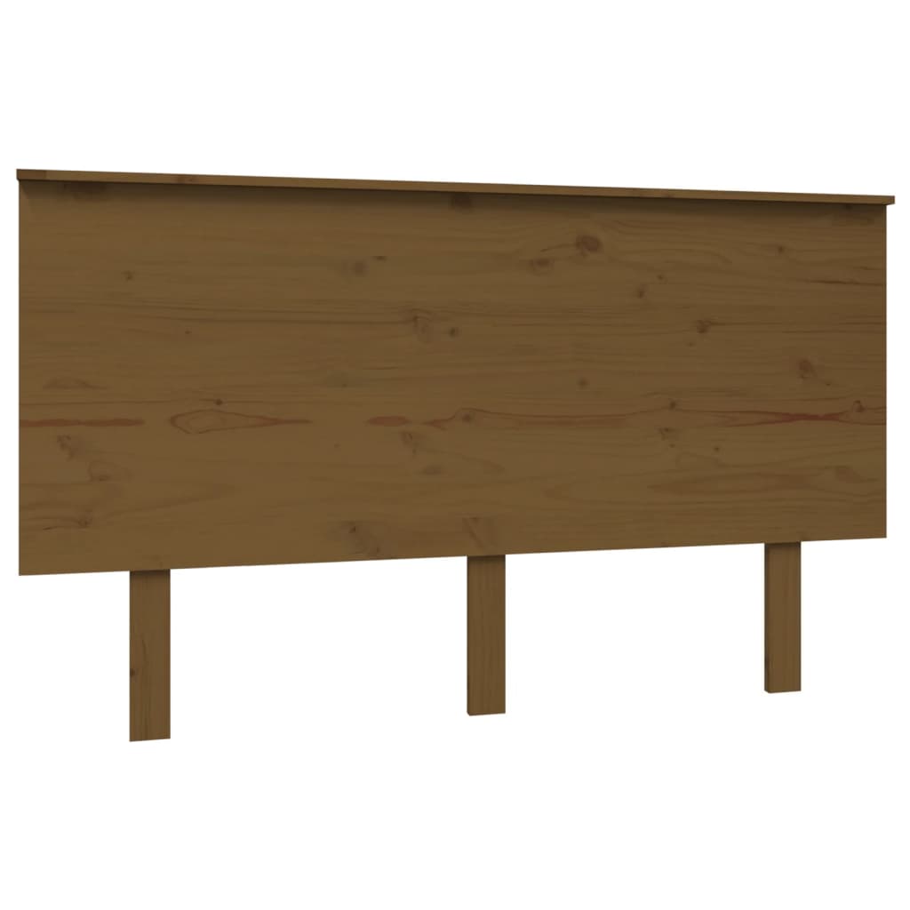 Testiera per Letto ambra 139x6x82,5cm in Legno Massello di Pino