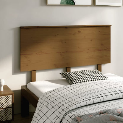 Testiera per Letto ambra 139x6x82,5cm in Legno Massello di Pino