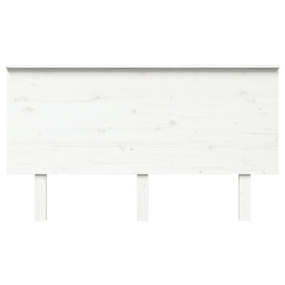 Testiera per Letto Bianca 144x6x82,5cm Legno Massello di Pino